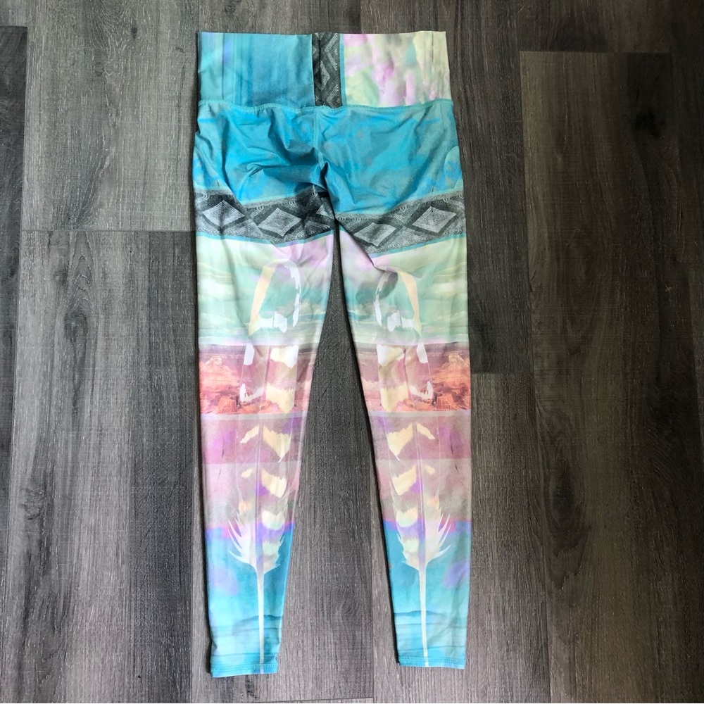 Teeki feather tarot Magick hot pants leggings boho bohemian geometric novelty - Picture 2 of 7